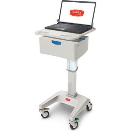 CAPSA SOLUTIONS Capsa Healthcare LX5 Non-Powered Laptop Cart, One 6" Drawer, 45 lbs. Weight Capacity LX5-NG-D01-M-45